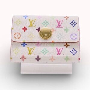 Louis Vuitton Multicolor murakami Compact Wallet coin purse HTF RARE